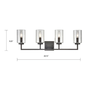 Atlas West End 2-Light Vanity Light Fixture - Elegant Transitional Design for Modern Bathrooms & Hallways Oil Rubbed Bronze 29.75'' WL11477-BZ