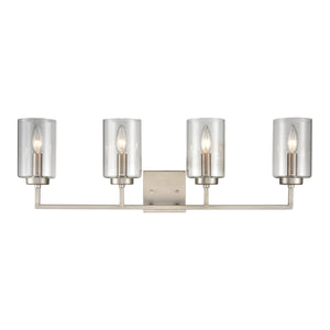Atlas West End 2-Light Vanity Light Fixture - Elegant Transitional Design for Modern Bathrooms & Hallways Brushed Nickel 29.75'' WL11477-NK