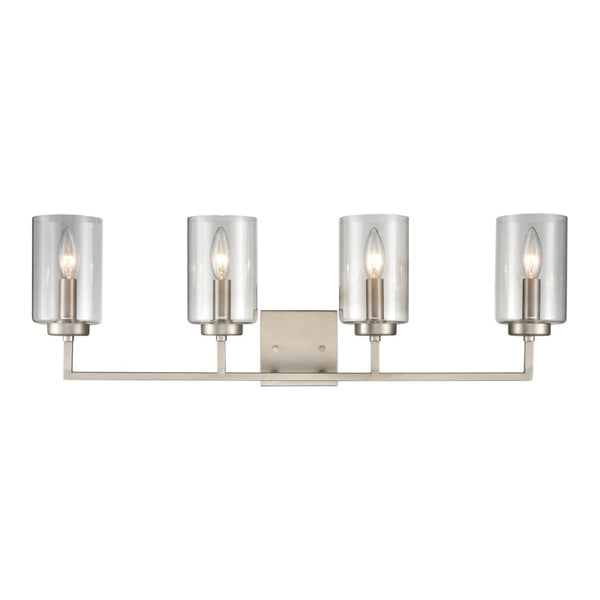 Atlas West End 2-Light Vanity Light Fixture - Elegant Transitional Design for Modern Bathrooms & Hallways Brushed Nickel 29.75'' WL11477-NK