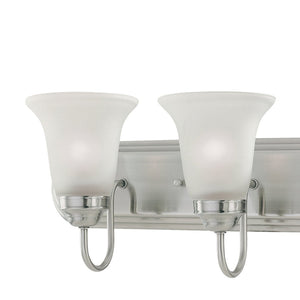 Atlas Whitmore 3-Light Vanity Light Fixture - Elegant Tulip Shades for Timeless Bathroom Ambiance Satin Pewter 24'' WL11478-SV