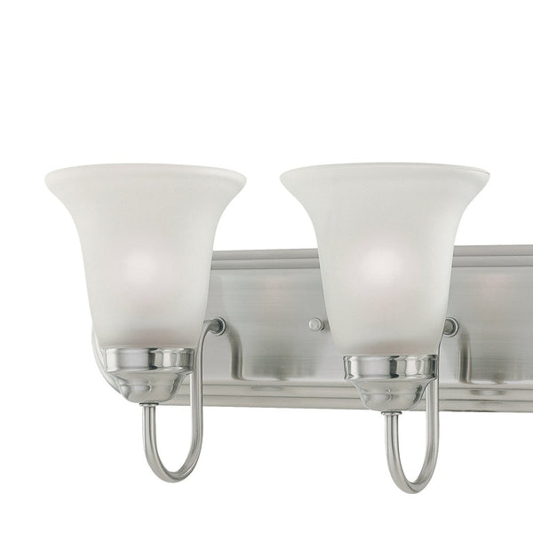 Atlas Whitmore 3-Light Vanity Light Fixture - Elegant Tulip Shades for Timeless Bathroom Ambiance Satin Pewter 24'' WL11478-SV