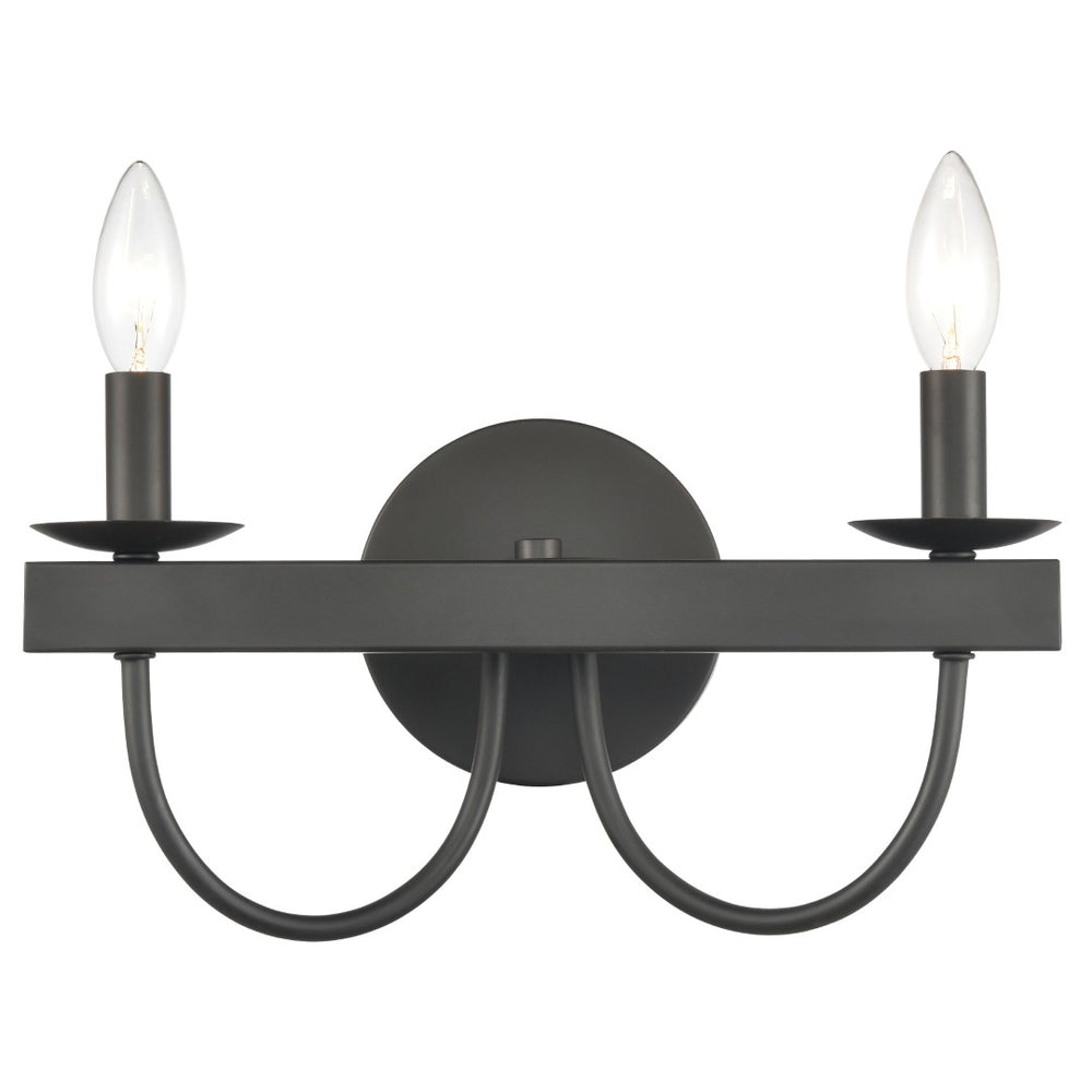 Atlas Williamson Vanity Light Fixture - Refined Traditional Design for Elegant Indoor Spaces & Versatile Style Black 14'' WL11480-BK