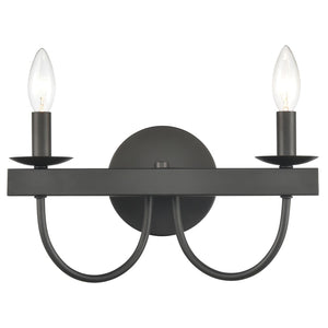 Atlas Williamson Vanity Light Fixture - Refined Traditional Design for Elegant Indoor Spaces & Versatile Style Black 14'' WL11480-BK