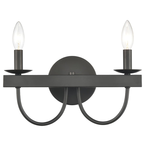 Atlas Williamson Vanity Light Fixture - Refined Traditional Design for Elegant Indoor Spaces & Versatile Style Black 14'' WL11480-BK