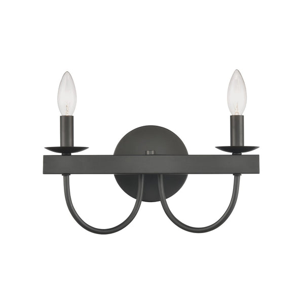Atlas Williamson Vanity Light Fixture - Refined Traditional Design for Elegant Indoor Spaces & Versatile Style Black 14'' WL11480-BK
