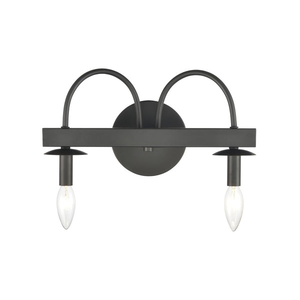 Atlas Williamson Vanity Light Fixture - Refined Traditional Design for Elegant Indoor Spaces & Versatile Style Black 14'' WL11480-BK
