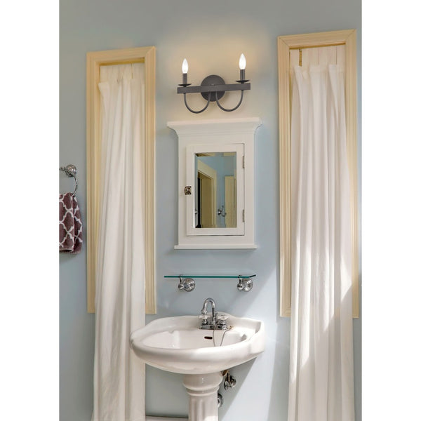 Atlas Williamson Vanity Light Fixture - Refined Traditional Design for Elegant Indoor Spaces & Versatile Style Black 14'' WL11480-BK
