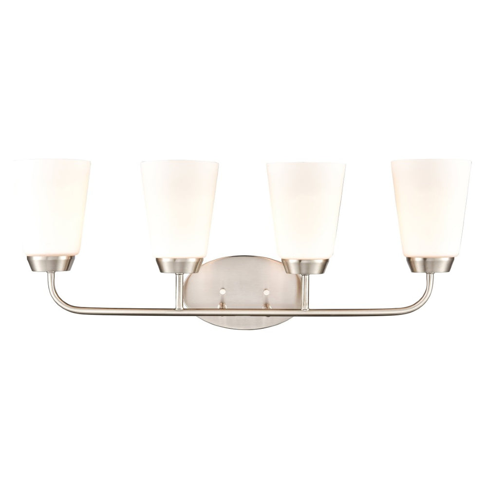 Atlas Winslow 28'' Wide 4-Light Vanity Light Fixture - Timeless Elegance for Any Bathroom or Dressing Area Brushed Nickel WL11483-NK
