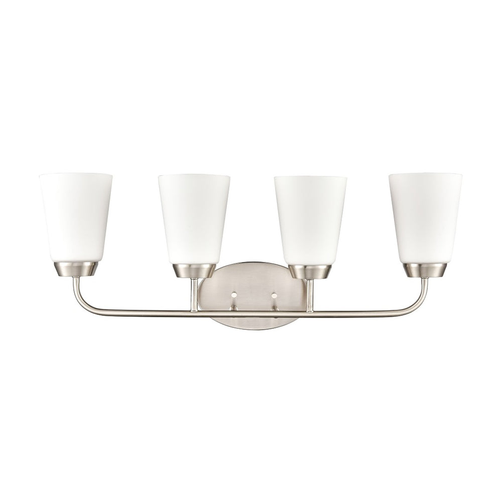 Atlas Winslow 28'' Wide 4-Light Vanity Light Fixture - Timeless Elegance for Any Bathroom or Dressing Area Brushed Nickel WL11483-NK