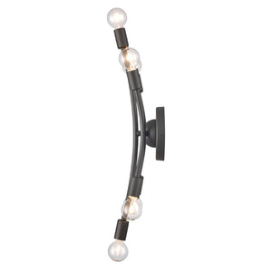 Atlas Xavier 19.75" Wide 6-Light Vanity Light - Midcentury Matte Black Fixture for Stylish Illumination WL11484-BK