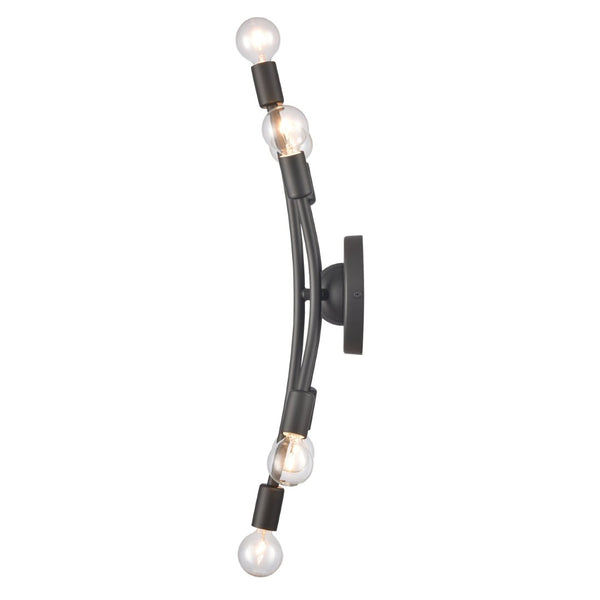 Atlas Xavier 19.75" Wide 6-Light Vanity Light - Midcentury Matte Black Fixture for Stylish Illumination WL11484-BK