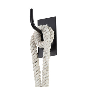 Atlas Air Loom 10" High Coastal-Style 1-Light Wall Sconce with Whitewashed Rope Shade for Ambient Lighting WL11485-WH