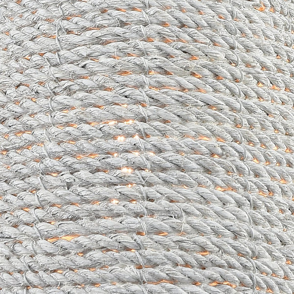 Atlas Air Loom 10" High Coastal-Style 1-Light Wall Sconce with Whitewashed Rope Shade for Ambient Lighting WL11485-WH