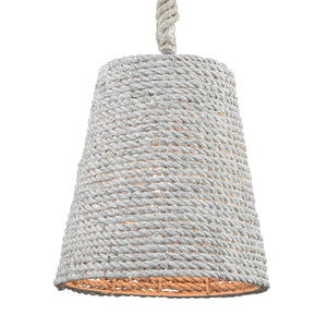 Atlas Air Loom 10" High Coastal-Style 1-Light Wall Sconce with Whitewashed Rope Shade for Ambient Lighting WL11485-WH