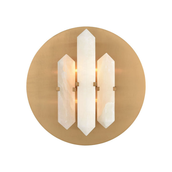 Atlas Annees Folles 14'' High 2-Light Sconce - Elegant Aged Brass Wall Fixture for Timeless Home Decor WL11486-BS