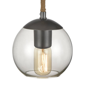 Atlas Haute 22'' High 1-Light Wall Sconce - Artisanal Pewter Finish with Mouth-Blown Glass Orb Design WL11487-BK