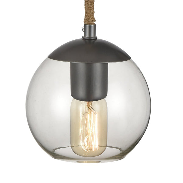 Atlas Haute 22'' High 1-Light Wall Sconce - Artisanal Pewter Finish with Mouth-Blown Glass Orb Design WL11487-BK