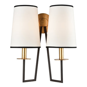 Atlas Nico 17'' High 2-Light Sconce - Modern Elegance in Gold Leaf with Warm Diffused Lighting for Any Space WL11489-BZ