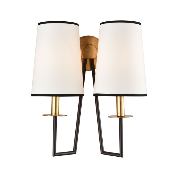 Atlas Nico 17'' High 2-Light Sconce - Modern Elegance in Gold Leaf with Warm Diffused Lighting for Any Space WL11489-BZ