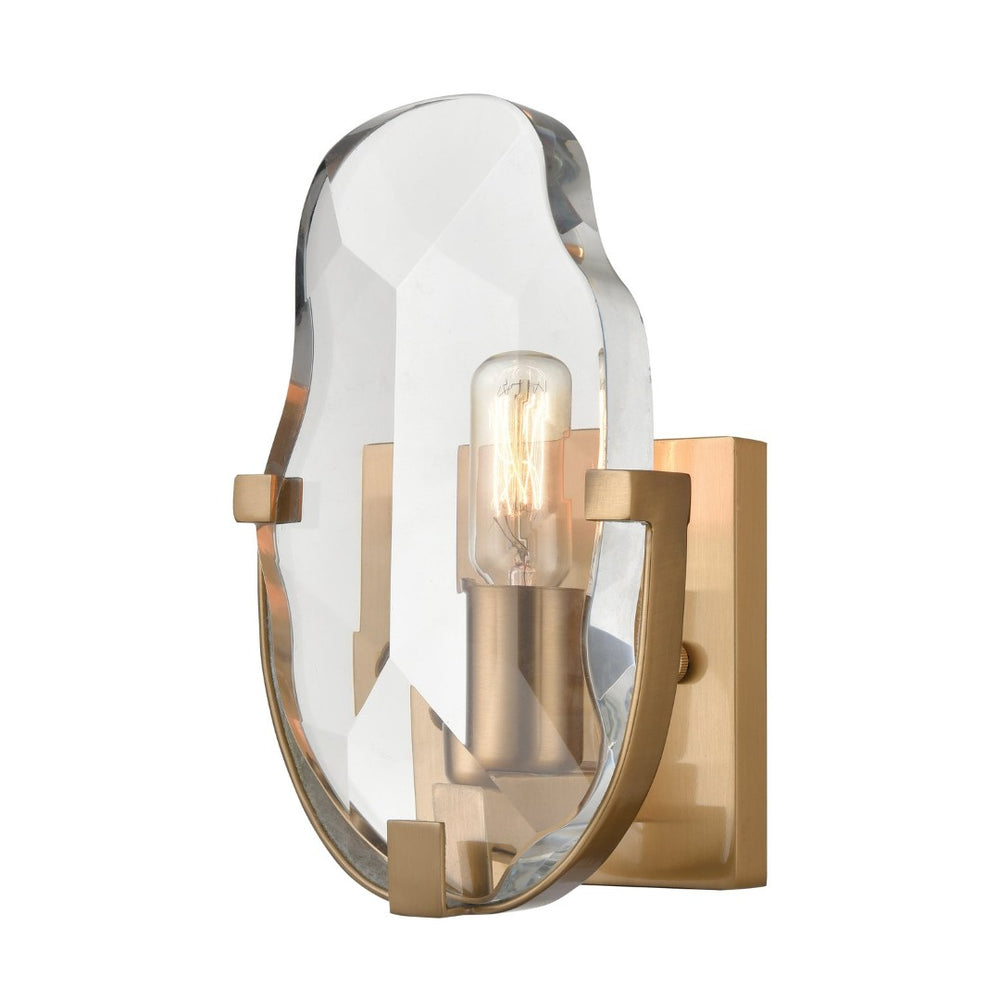 Atlas Priorato 11" High 1-Light Wall Sconce - Modern Minimalism with Hand-Cut Crystal & Cafe Bronze Finish WL11490-BS
