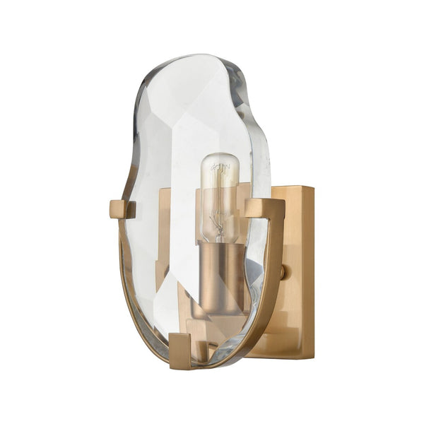 Atlas Priorato 11" High 1-Light Wall Sconce - Modern Minimalism with Hand-Cut Crystal & Cafe Bronze Finish WL11490-BS