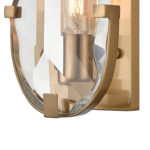 Atlas Priorato 11" High 1-Light Wall Sconce - Modern Minimalism with Hand-Cut Crystal & Cafe Bronze Finish WL11490-BS