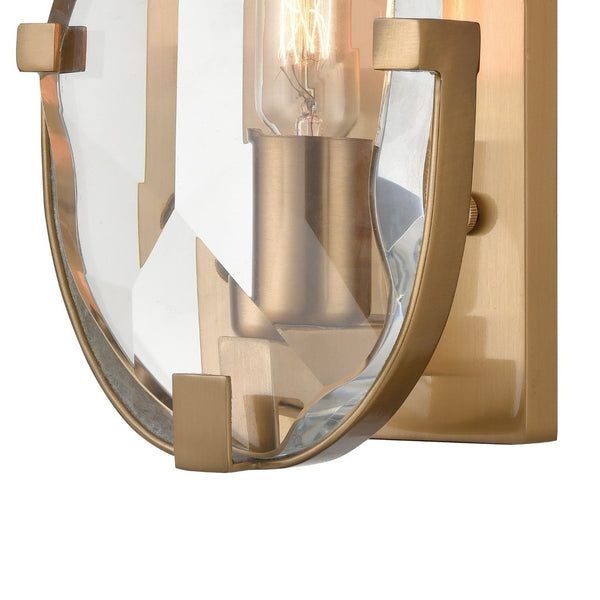 Atlas Priorato 11" High 1-Light Wall Sconce - Modern Minimalism with Hand-Cut Crystal & Cafe Bronze Finish WL11490-BS