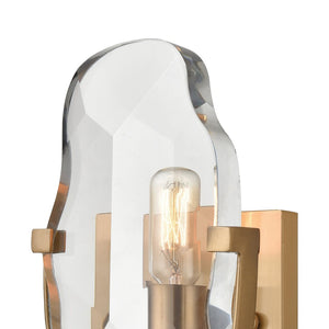 Atlas Priorato 11" High 1-Light Wall Sconce - Modern Minimalism with Hand-Cut Crystal & Cafe Bronze Finish WL11490-BS