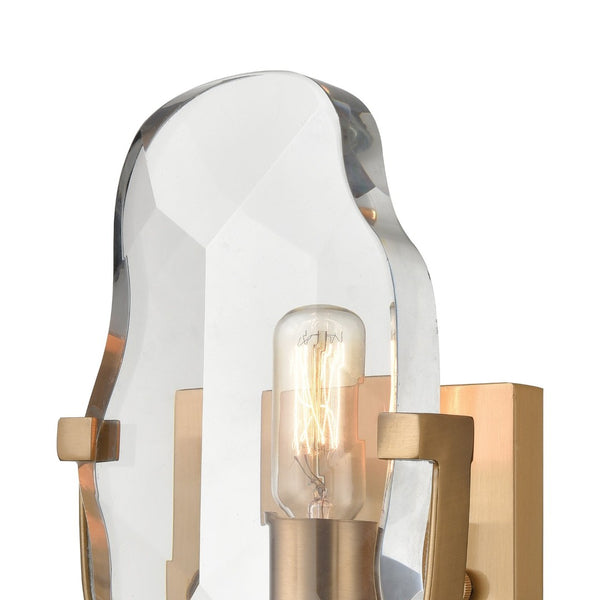 Atlas Priorato 11" High 1-Light Wall Sconce - Modern Minimalism with Hand-Cut Crystal & Cafe Bronze Finish WL11490-BS
