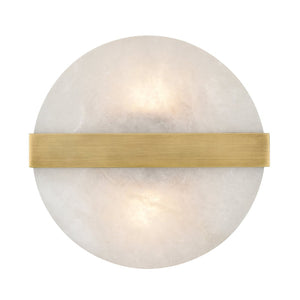 Atlas Stonewall 9.5" Alabaster 2-Light Wall Sconce - Modern Ambient Glow for Hallways and Bedrooms WL11492-GD