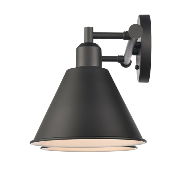 Atlas Abbington Modern 2-Light Vanity Light Fixture for Stylish Bathroom Illumination and Design Elegance Matte Black 17.5'' WL11497-BK