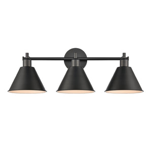Atlas Abbington Modern 2-Light Vanity Light Fixture for Stylish Bathroom Illumination and Design Elegance Matte Black 27.5'' WL11498-BK