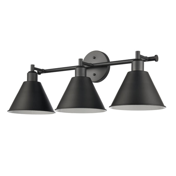 Atlas Abbington Modern 2-Light Vanity Light Fixture for Stylish Bathroom Illumination and Design Elegance Matte Black 27.5'' WL11498-BK