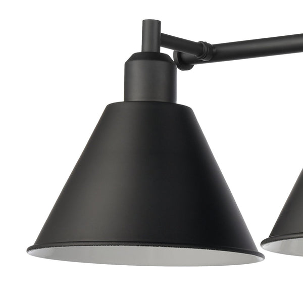Atlas Abbington Modern 2-Light Vanity Light Fixture for Stylish Bathroom Illumination and Design Elegance Matte Black 27.5'' WL11498-BK
