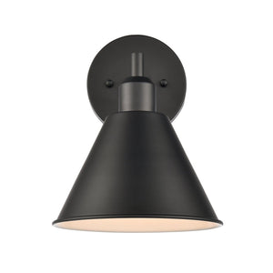 Atlas Abbington Modern 2-Light Vanity Light Fixture for Stylish Bathroom Illumination and Design Elegance Matte Black 8'' WL11499-BK