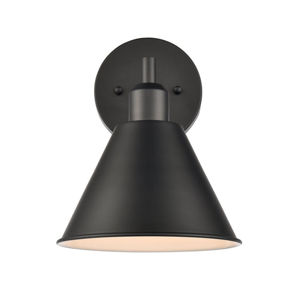 Atlas Abbington Modern 2-Light Vanity Light Fixture for Stylish Bathroom Illumination and Design Elegance Matte Black 8'' WL11499-BK