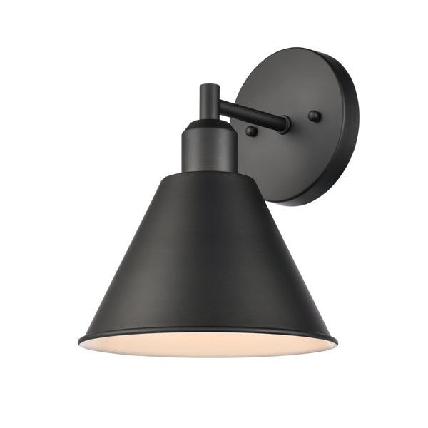 Atlas Abbington Modern 2-Light Vanity Light Fixture for Stylish Bathroom Illumination and Design Elegance Matte Black 8'' WL11499-BK