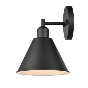 Atlas Abbington Modern 2-Light Vanity Light Fixture for Stylish Bathroom Illumination and Design Elegance Matte Black 8'' WL11499-BK