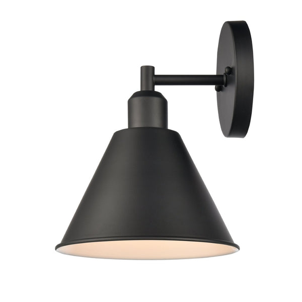 Atlas Abbington Modern 2-Light Vanity Light Fixture for Stylish Bathroom Illumination and Design Elegance Matte Black 8'' WL11499-BK