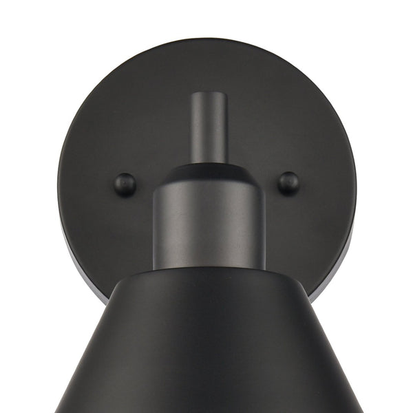 Atlas Abbington Modern 2-Light Vanity Light Fixture for Stylish Bathroom Illumination and Design Elegance Matte Black 8'' WL11499-BK
