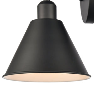 Atlas Abbington Modern 2-Light Vanity Light Fixture for Stylish Bathroom Illumination and Design Elegance Matte Black 8'' WL11499-BK