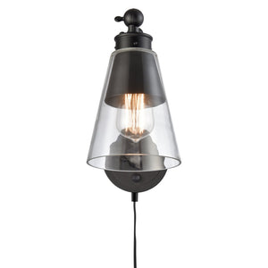Atlas Albany 16" High Adjustable Swingarm Sconce - Industrial Matte Black for Stylish Task Lighting WL11503-BK