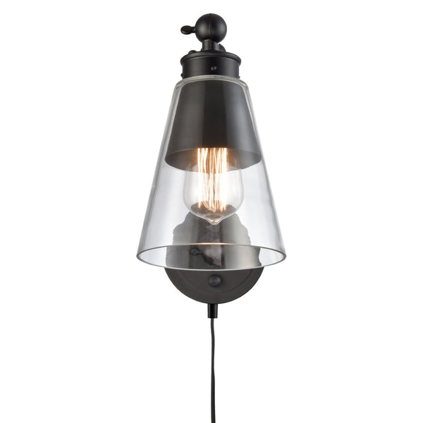 Atlas Albany 16" High Adjustable Swingarm Sconce - Industrial Matte Black for Stylish Task Lighting WL11503-BK