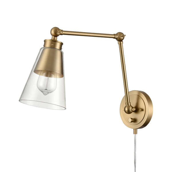 Atlas Albany 16'' High Adjustable Swingarm Sconce in Brushed Gold - Modern Lighting for Any Space WL11503-GD