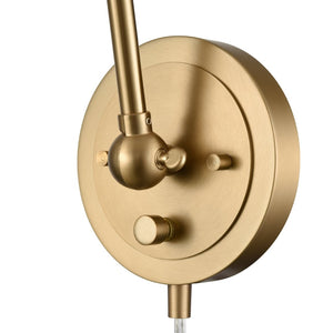 Atlas Albany 16'' High Adjustable Swingarm Sconce in Brushed Gold - Modern Lighting for Any Space WL11503-GD