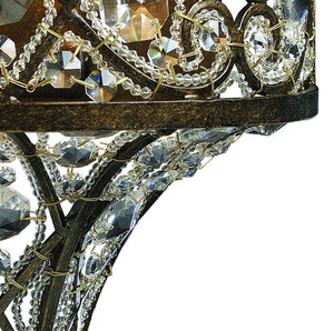 Atlas Amherst 11'' High 2-Light Sconce - Elegant Antique Bronze & Crystal Design for Timeless Illumination WL11504-BZ