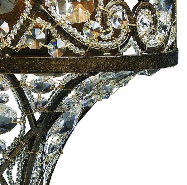 Atlas Amherst 11'' High 2-Light Sconce - Elegant Antique Bronze & Crystal Design for Timeless Illumination WL11504-BZ