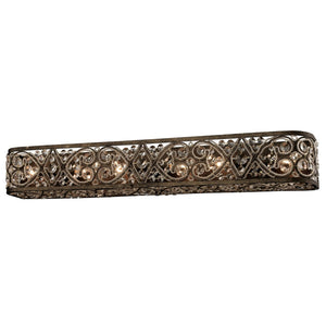 Atlas Amherst 2-Light Vanity Light Fixture – Elegant Crystal Accents & Modern Wrought-Iron Design Antique Bronze 34'' WL11506-BZ