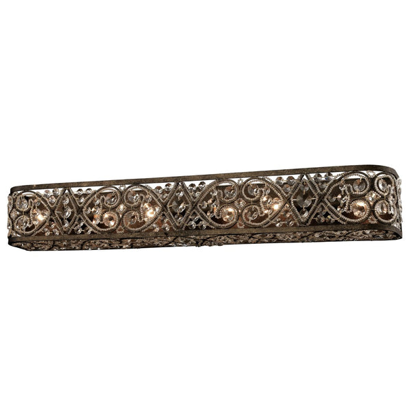 Atlas Amherst 2-Light Vanity Light Fixture – Elegant Crystal Accents & Modern Wrought-Iron Design Antique Bronze 34'' WL11506-BZ