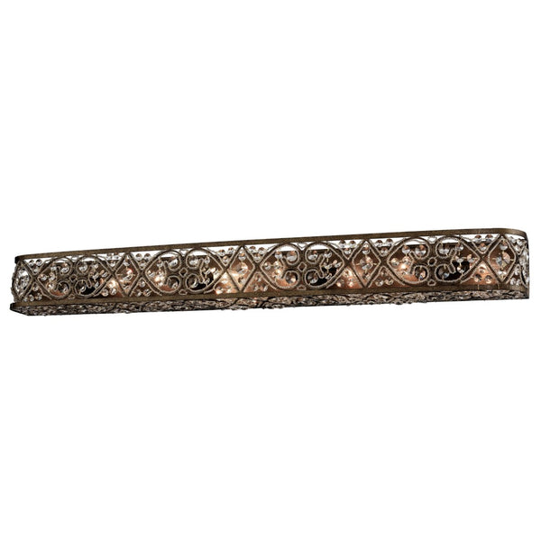 Atlas Amherst 2-Light Vanity Light Fixture – Elegant Crystal Accents & Modern Wrought-Iron Design Antique Bronze 48'' WL11507-BZ